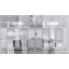 Meubles de salle de bain, armoires de lavabo de salle de bain avec découpe en U et tablette interne réglable, blanc et gris-137521656