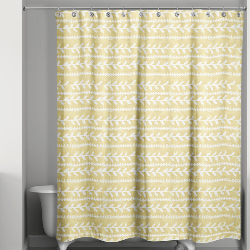 Trimont Floral Shower Curtain, Yellow