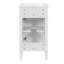 Ensemble de meuble-lavabo simple de 18 po avec lavabo en céramique, ensemble de meuble-lavabo autoportant avec porte à fermeture douce, tablette réglable, style français, pieds pleins, blanc-290472153