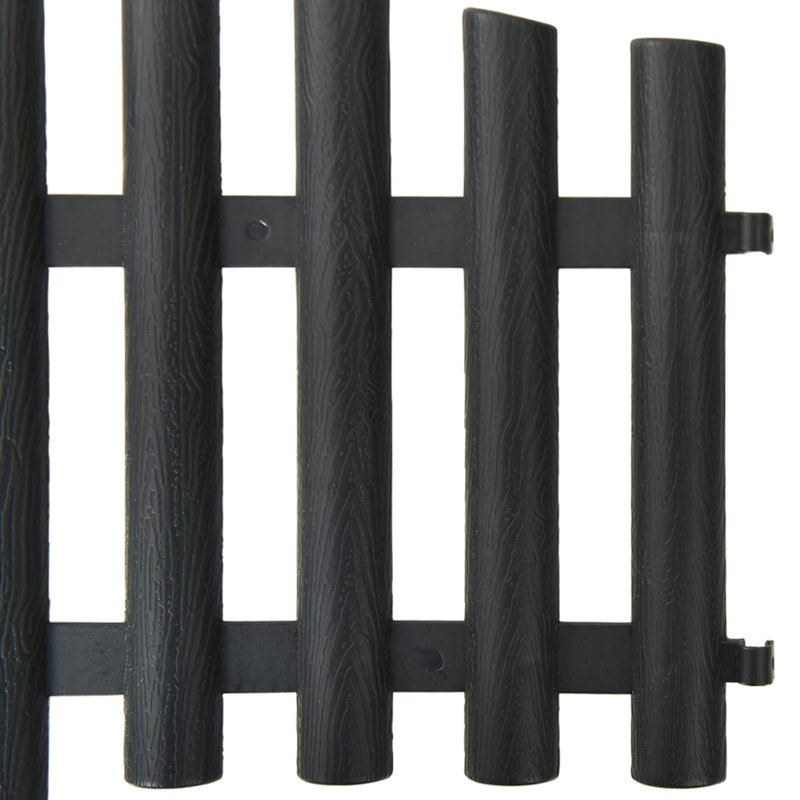 Bordures de jardin vidaXL 17 pièces anthracite 32,8 pi PP