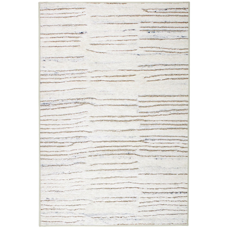 Avery Oatmeal Machine Washable Rug, Rectangle 8'6" x 11'6"