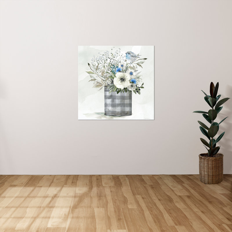 "Farmhouse Blues II" par Carol Robinson, reproduction sur toile, H 18 po x l 18 po x P 1 po
