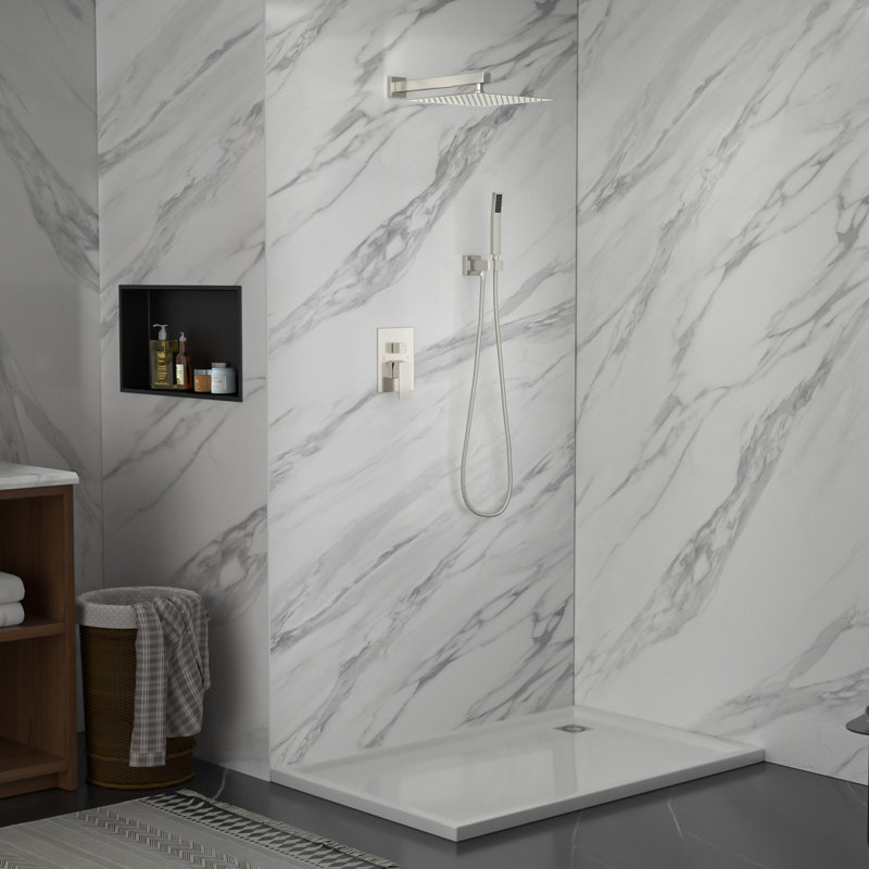 Système de douche mural 10 po Système de douche mural, Nickel brossé