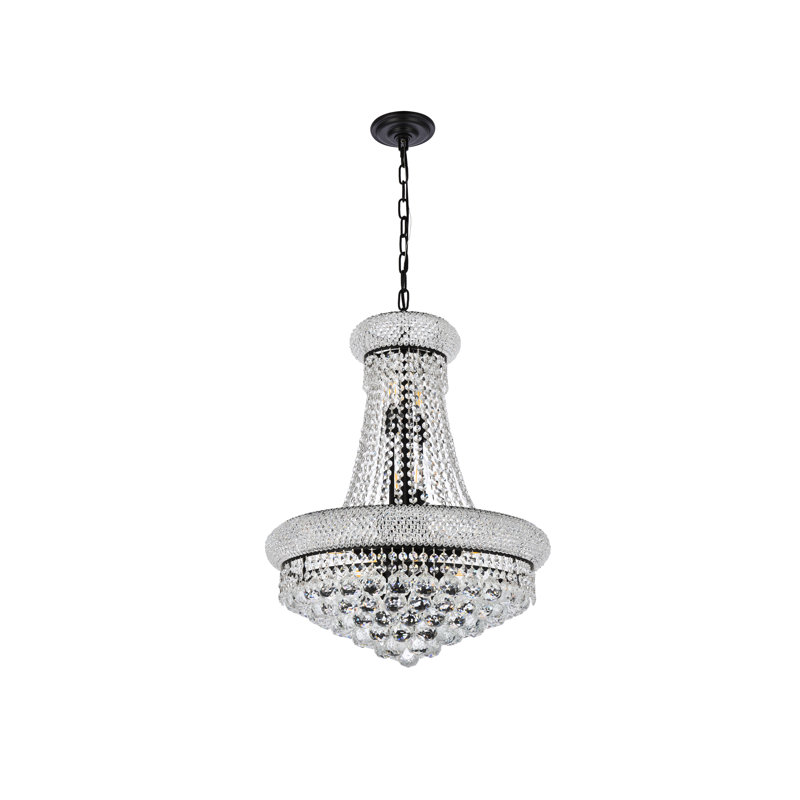 Meanna Dimmable Empire Chandelier, Gold, 36" H x 28" W x 28" D