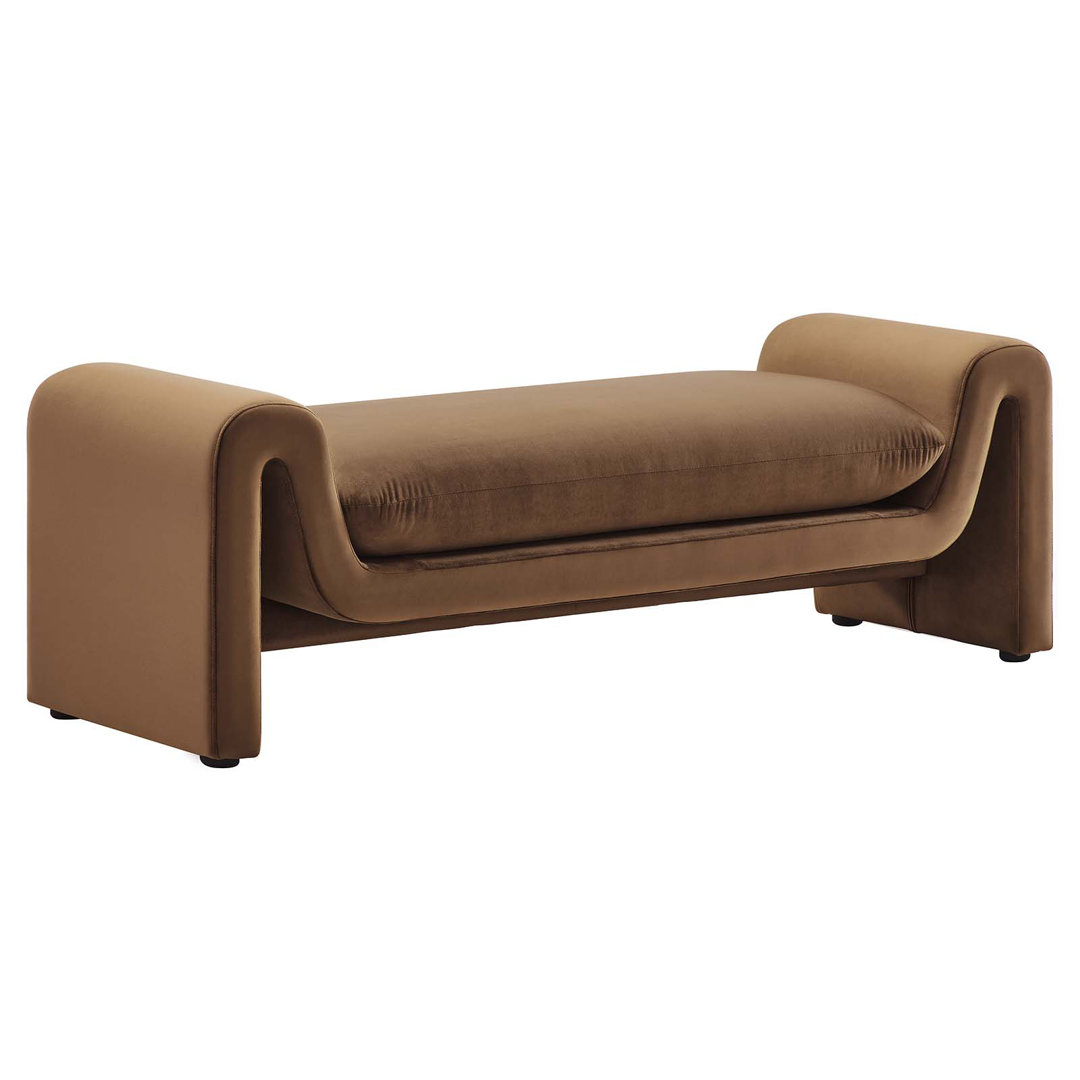 Modway Waverly Performance Velvet Bench Modway Upholstery 