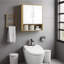 Armoire murale de salle de bain avec tablette intérieure réglable à double porte