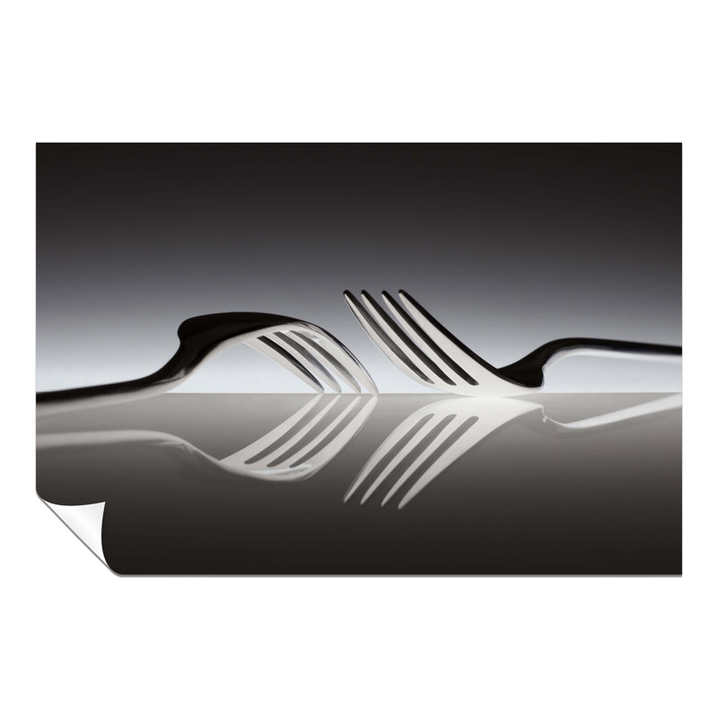 Up And Down Reflective Forks - No Frame Print, 31cm H x 46cm W