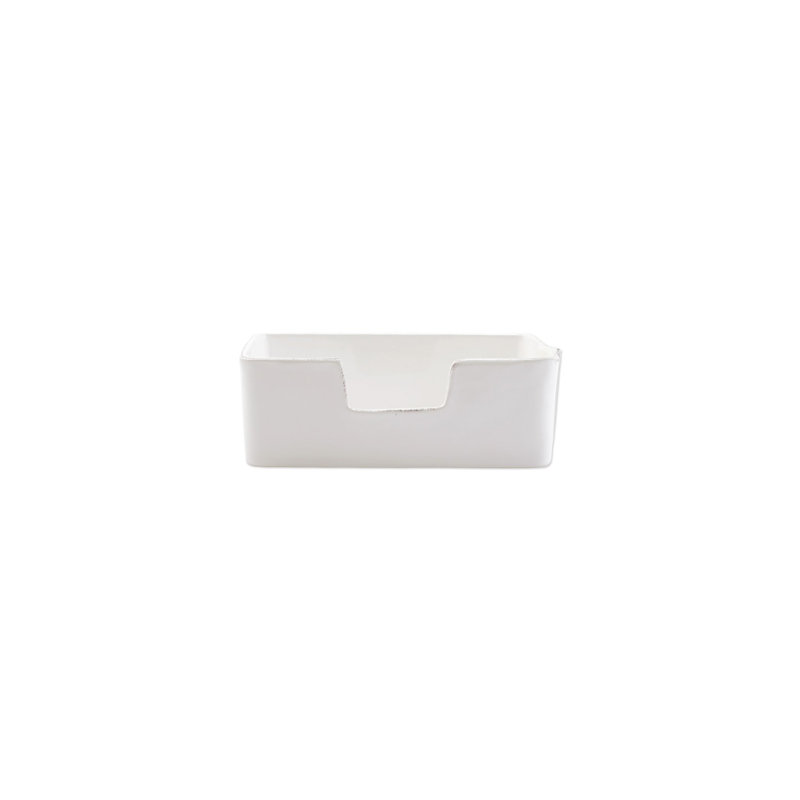 Porte-serviettes en mélamine Lastra blanc, H 3,25 po x l 8,25 po x P 5,25 po