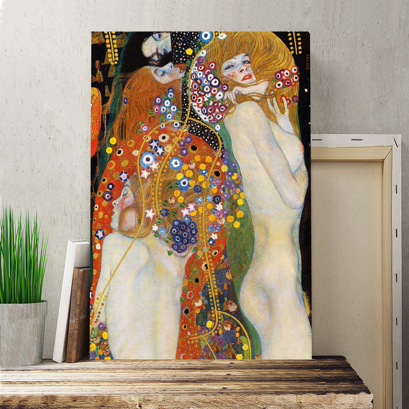 Water by Gustav Klimt - Wrapped Canvas, 60cm H x 40cm W