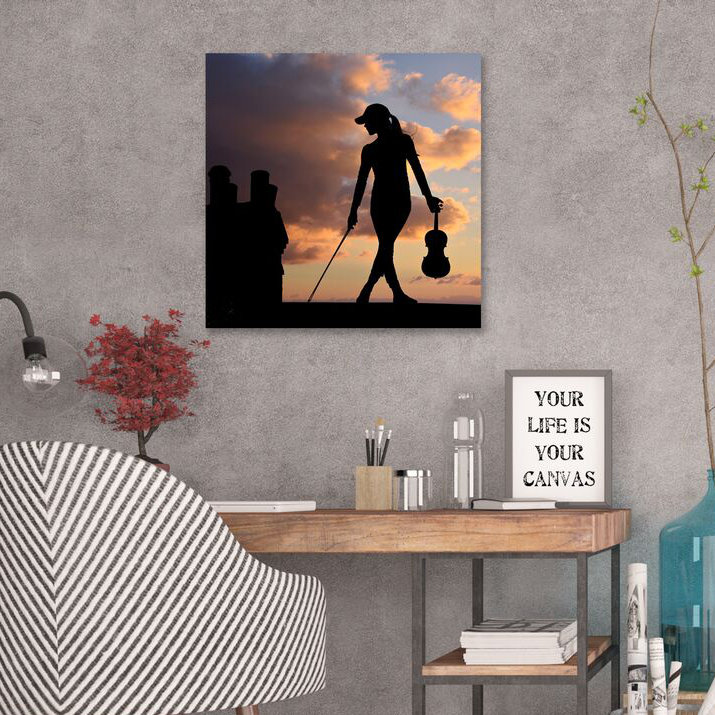 The Fiddler 1 Piece Wrapped Canvas Wall Art, 91cm H x 91cm W x 4cm D