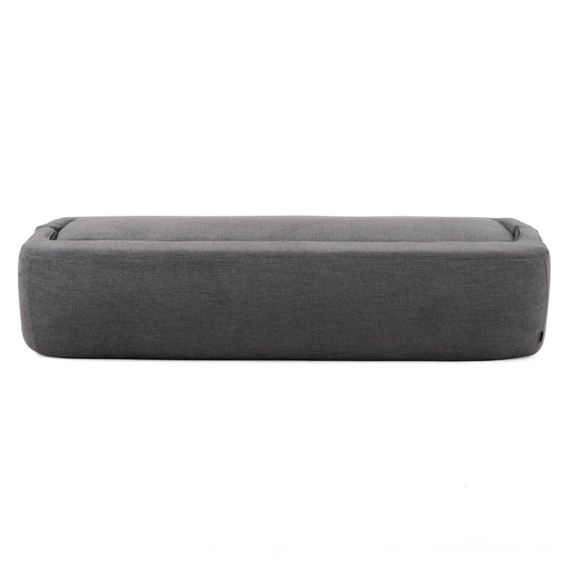 Kamayia 75'' Recessed Arm Sofa Bed, Dark Gray