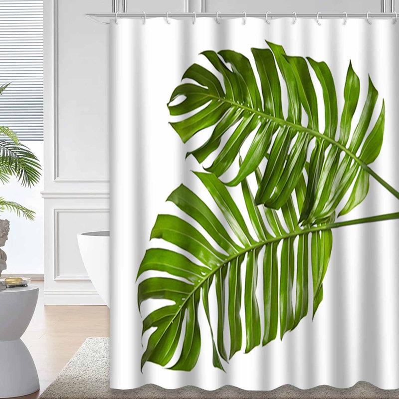 Rideau de douche Monstera, L 72 po x l 78 po