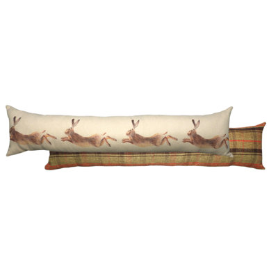  Hunter Leaping Hare Draft Excluder, Polyester, Linen, Multi-colored