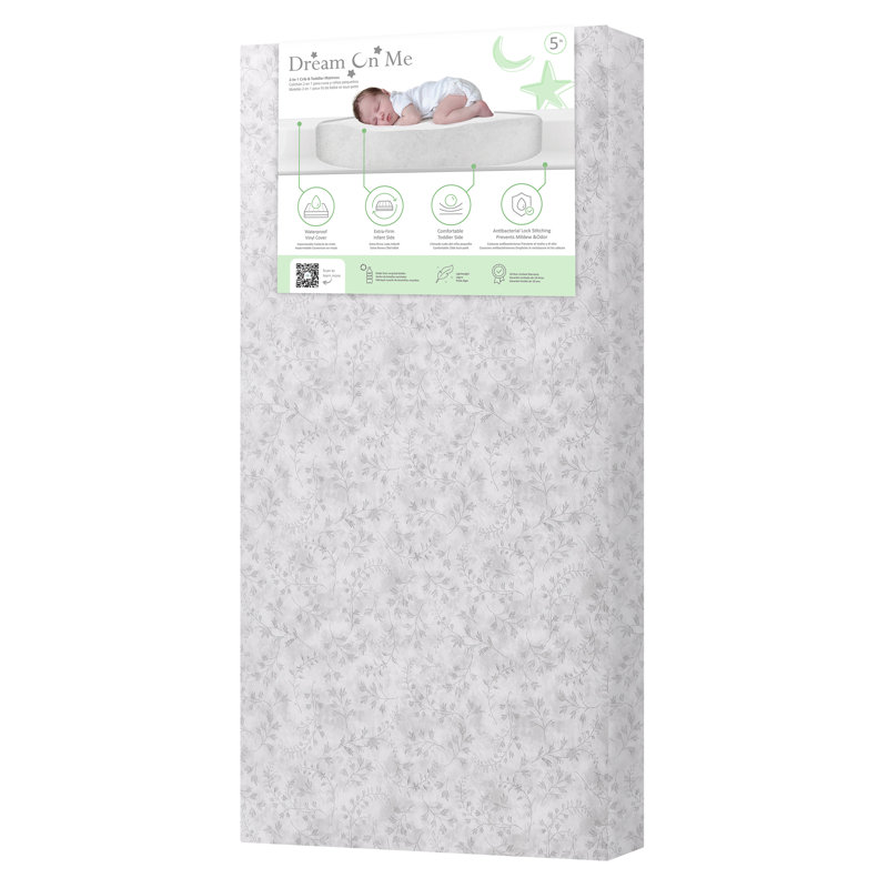 Dream On Me 2 en 1 Serene Snooze Lit pour bébé et matelas pour tout-petit