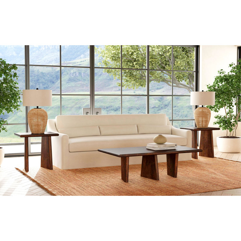 Alsey Solid Wood End Table
