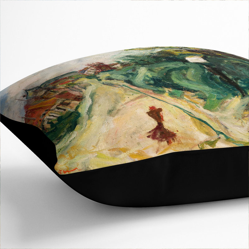 Square Cushion, Black, 40cm H x 40cm W x 15cm D