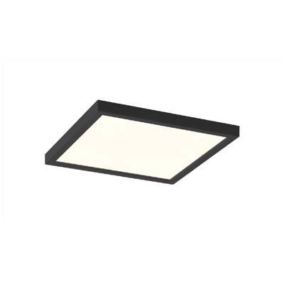 troy LED Flushmount - Square, 15W, 5CCT, Black