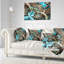 Coussin décoratif à fleurs fractales bleu clair