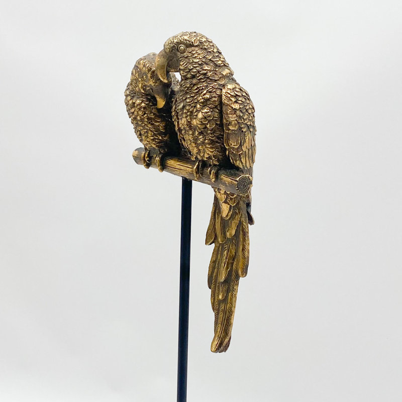Edington Exotic Parrot Figurine | Large Realistic Decorative Animal Sculpture for Home and Garden Display