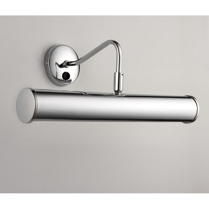 1 - Light Hardwired Wall Mounted Picture Light, 18.5 cm H x 35.5 cm W, Polished Chrome