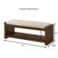 Banc d'appoint avec étagère à chaussures inférieure et banc de siège rembourré-671112483-676360929