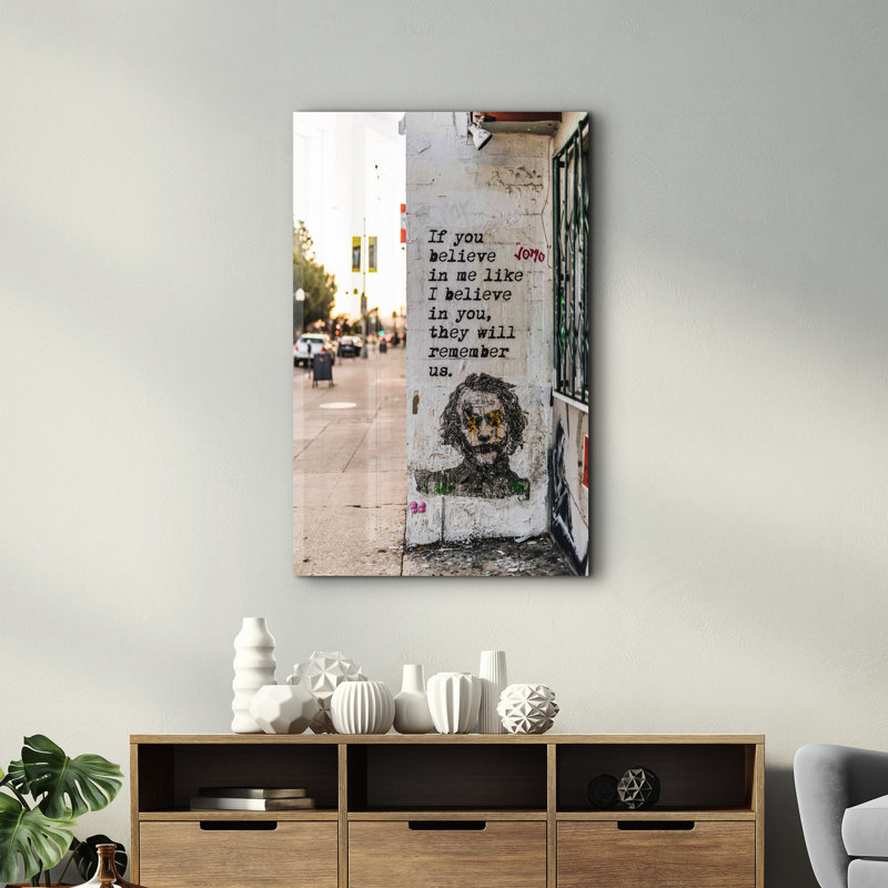 Élégante peinture murale en verre trempé de 13,8 po x 21,7 po | 100% verre trempé, épaisseur: 0,16 pouce | Imprimé UV pour des couleurs éclatantes | Parfait pour la décoration intérieure, le salon et les espaces de bureau