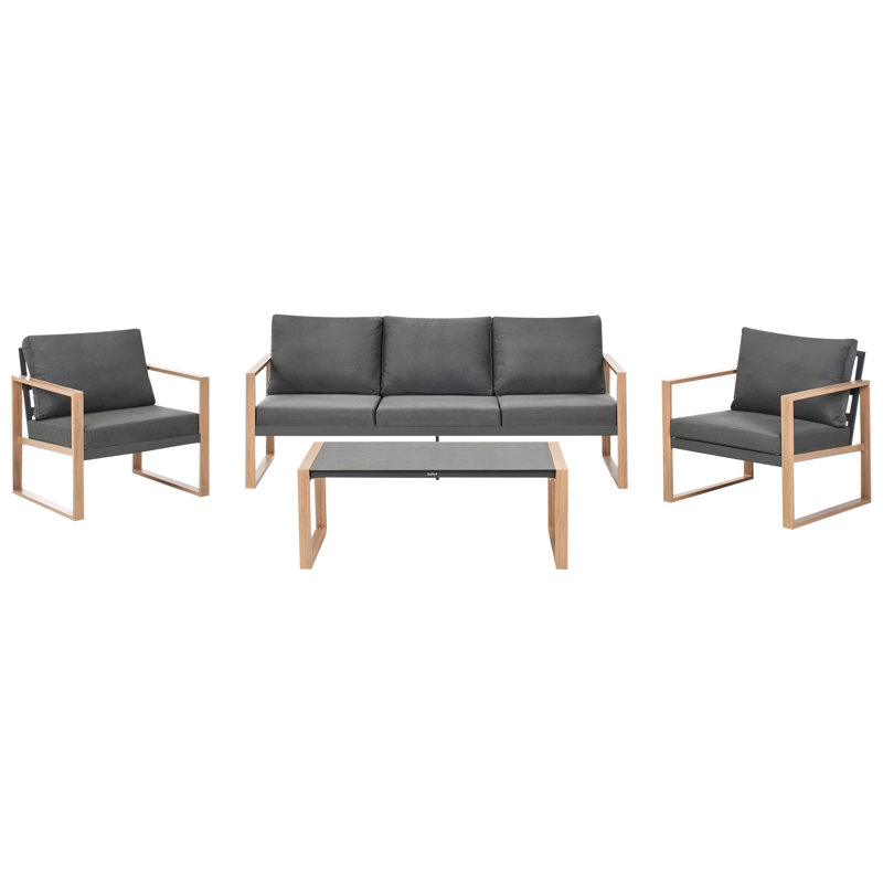 GELSO Wicker 5 - Person Garden Lounge Set with Cushions