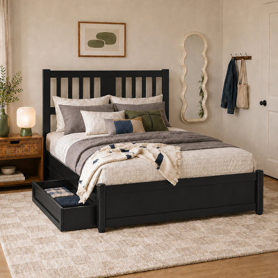 Graham Wood Storage Platform Bed