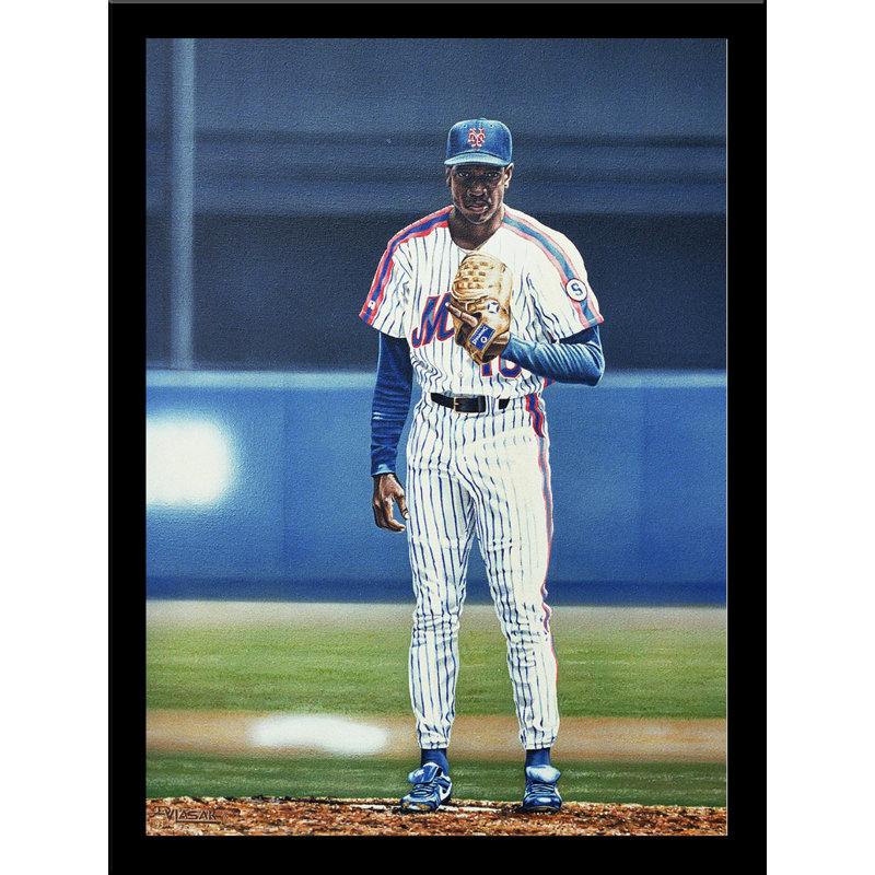 «Dwight Gooden New York Mets», affiche imprimée par Darryl Vlasak, souvenirs encadrés, H 24 po x l 18 po x P 1 po
