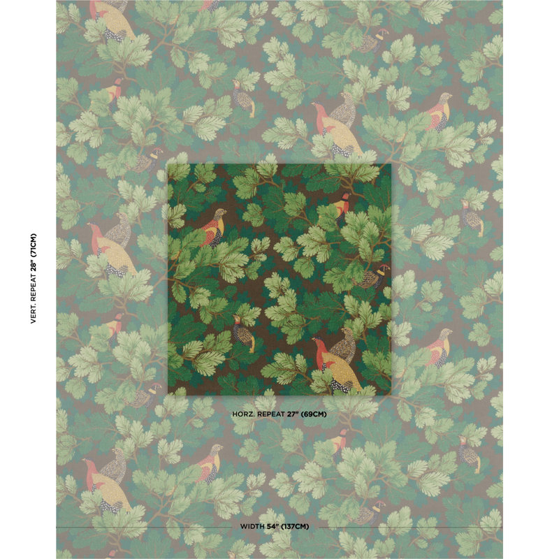 Covey Hedge Fabric, Chestnut