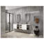 Meuble-lavabo mural 72 po avec lavabo en céramique blanc brillant 72 po