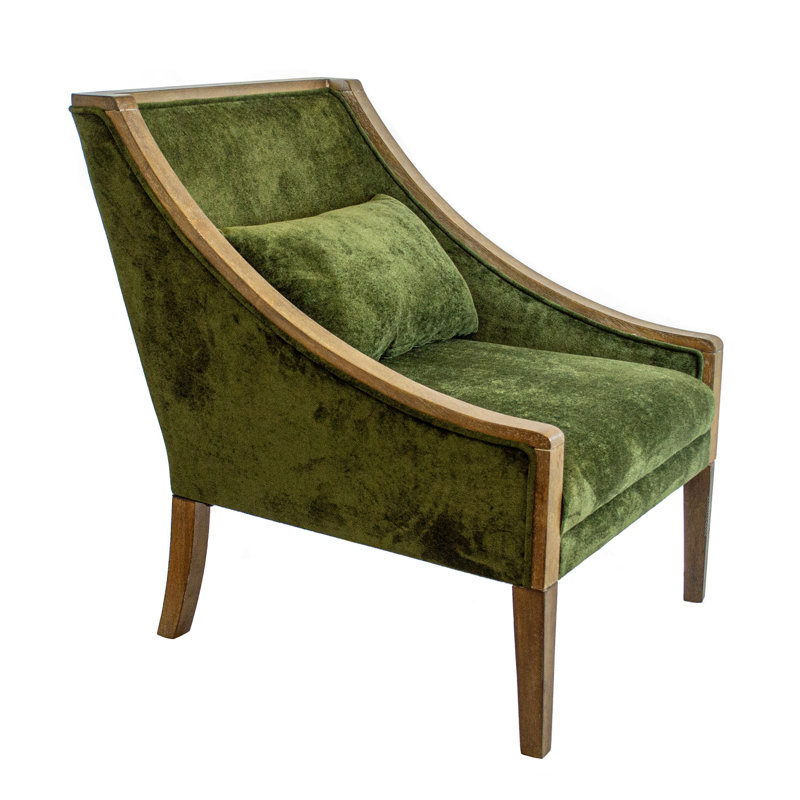 OS Home Occasional Side Accent Chair, Green Polyester Blend