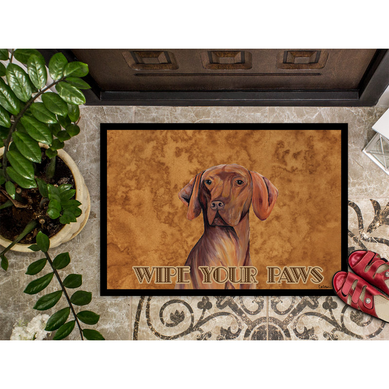 Paillasson d’intérieur antidérapant Vizsla de talihina, Rectangle 2 pi x 3 pi
