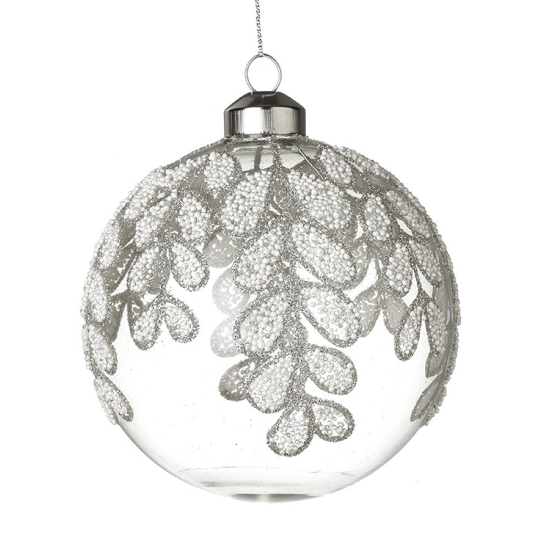Glitter Leaf Bauble