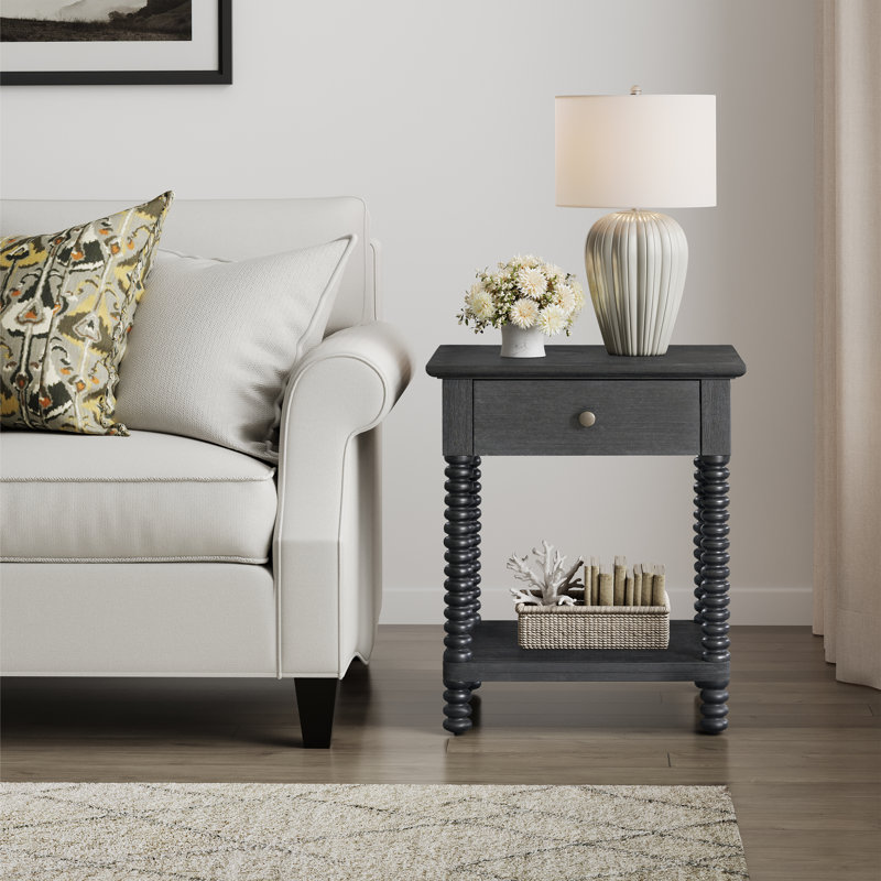 Azella 1 Drawer Nightstand, Alto Black