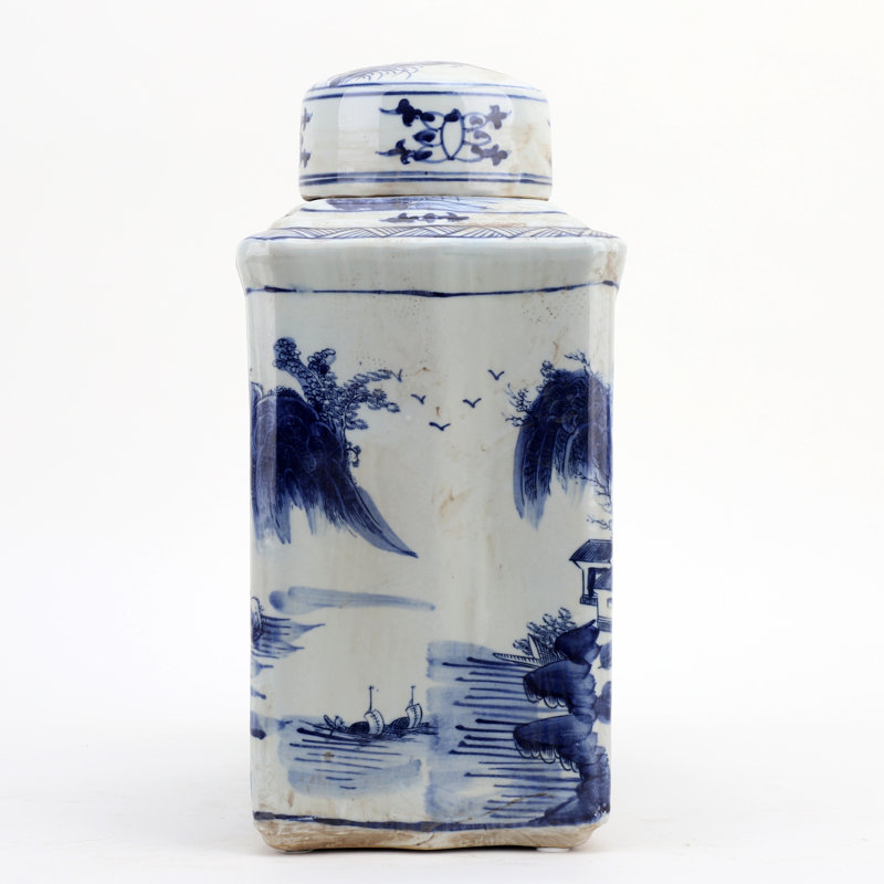 Handmade Porcelain China Ginger Jar
