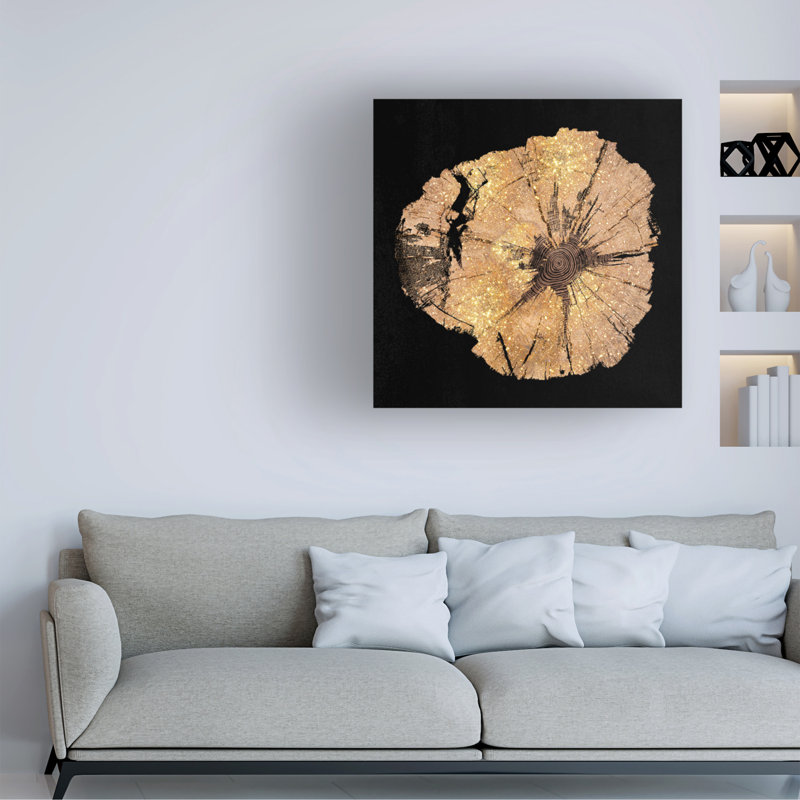 Art sur toile «bolologia anneaux de vie», H 14 po x l 14 po