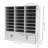 Paper And Mail Organizer Storage Cabinet With 24 Compartments And 2 Drawers-1984639043