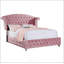 Lit simple tapissier Pink Flannelette-67926781