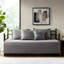 Housse de lit de jour 6 en gris - imprimé à carreaux réversible avec housse, 3 taies décoratives et coussin décoratif 90% coton, 10% autre rembourrage en fibres, nettoyage des taches 6 pièces, chute de 17 pouces, mélange de coton-121168215