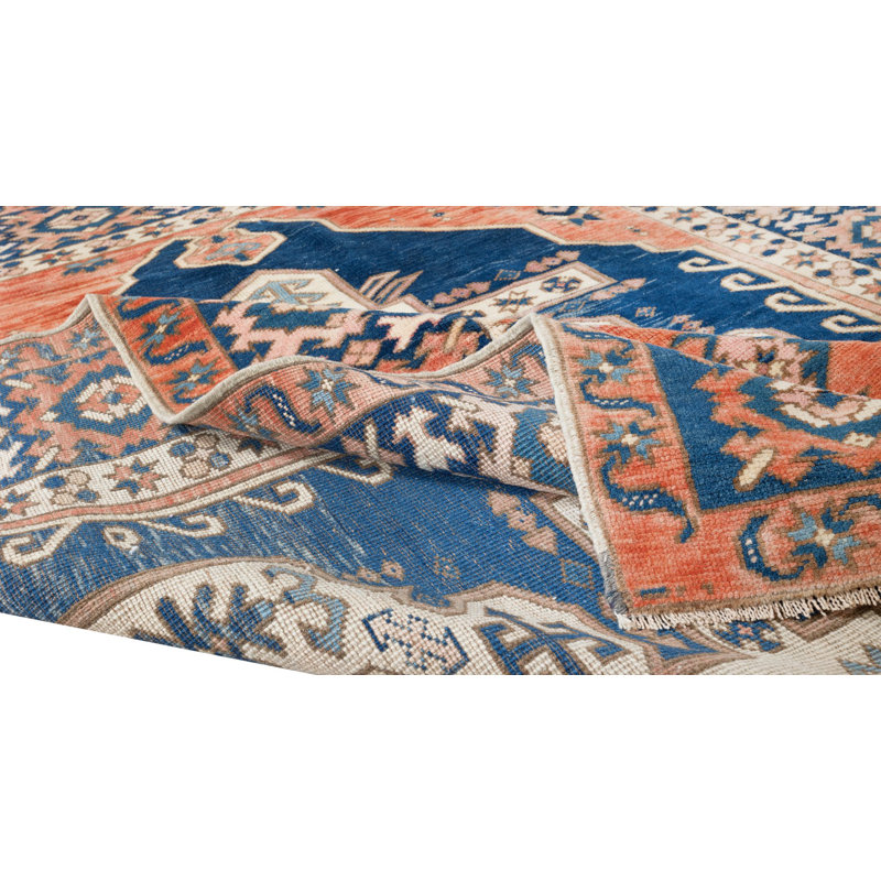 Tapis turc fait à la main, tapis à motif géométrique, 100% laine