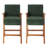 Counter Height Upholstered Bar Stool With Armrests And Solid Wood Legs-1326382100