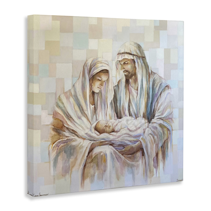 «The First Christmas Nativité», art mural par Linda Sperruche, 17" H x 17" W