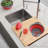 Stylish Over the Sink 18"L x 16"W Bamboo Cutting Board with Collapsible Bowl and Collander