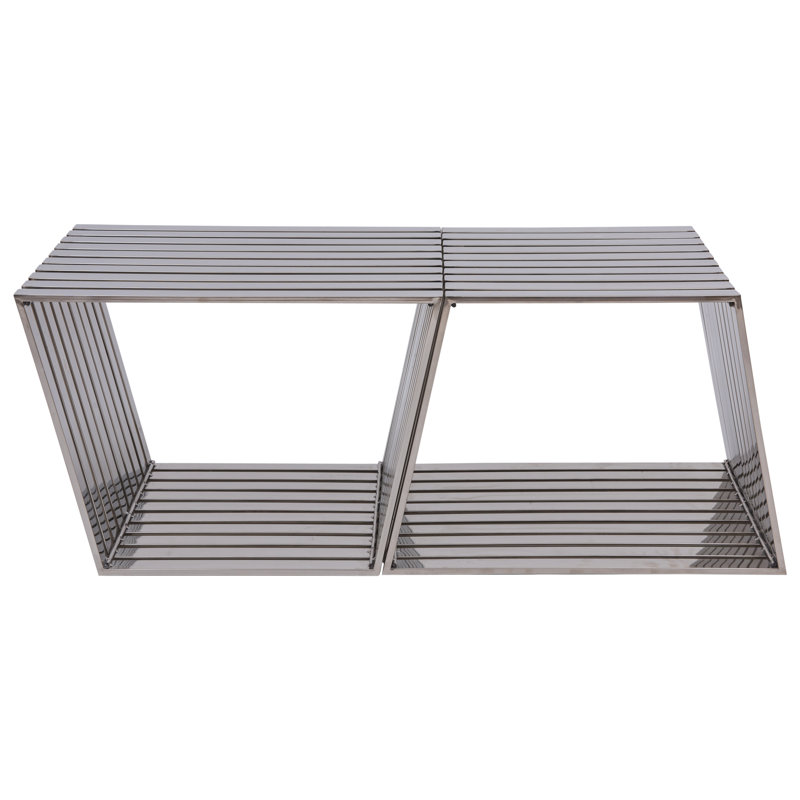 Banc de rangement en métal