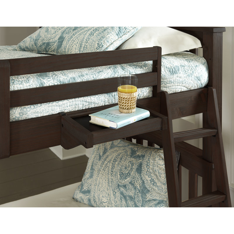 Lit superposé double au-dessus de double avec tiroir Mateo, Espresso, Double, H 4,5 po x l 11,63 po x P 10,25 po