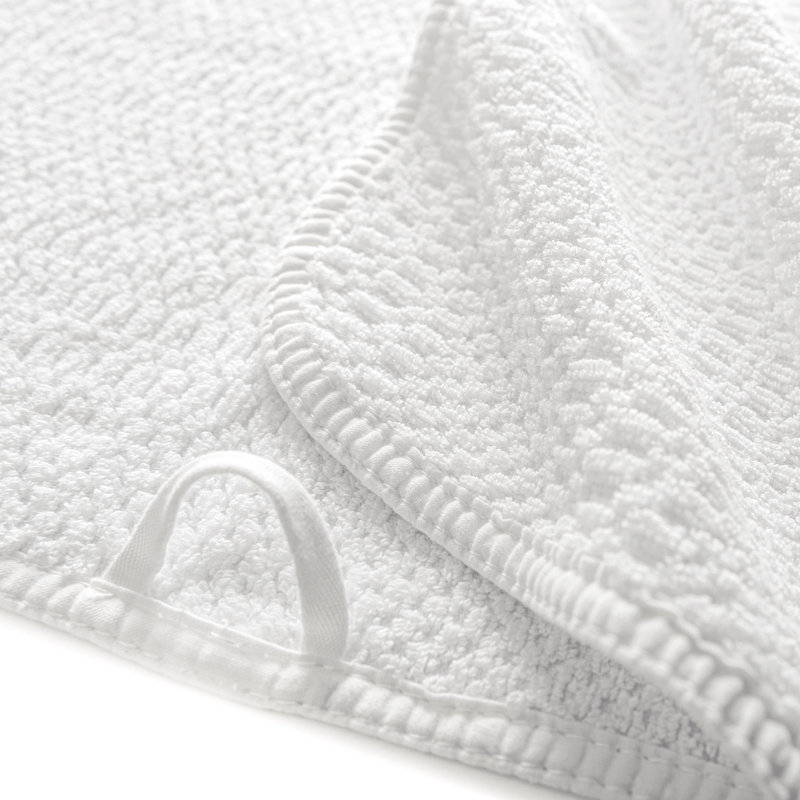 Bee Waffle Fingertip Towel, White