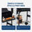 Portable Offset Smoker & Charcoal Grill Combo, 358 Sq In Barrel BBQ with Detachable Firebox, Side Shelf, Wheels for Camping, Patio