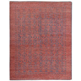 Wool Geometric Area Rug in Charcoal