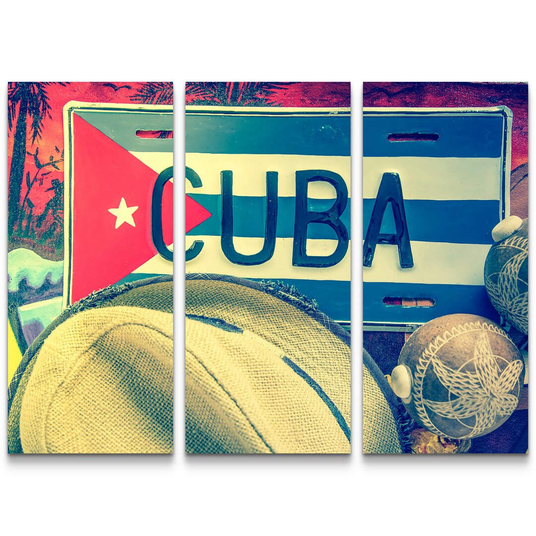 3-tlg. Leinwandbilder-Set Cuba - Havanna